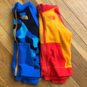 Boys North Face 4T Fleece Zip-Up Hoodies